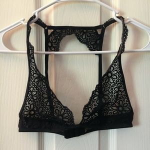 Black lace bralette